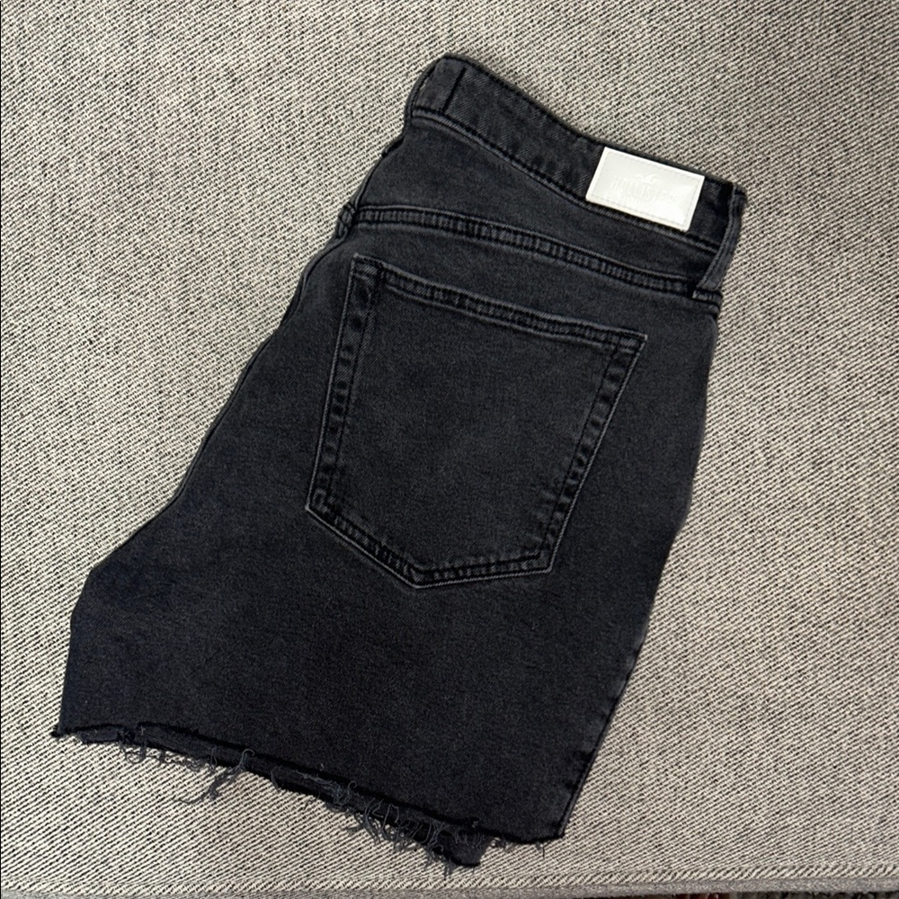 Hollister black washed Denim Shorts